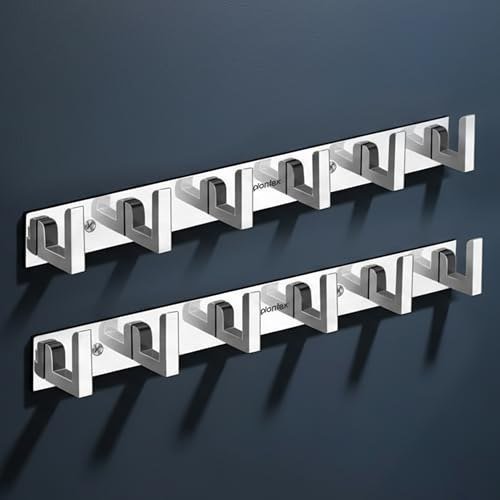 Plantex Aluminum Hook Rail With L-shape Hooks