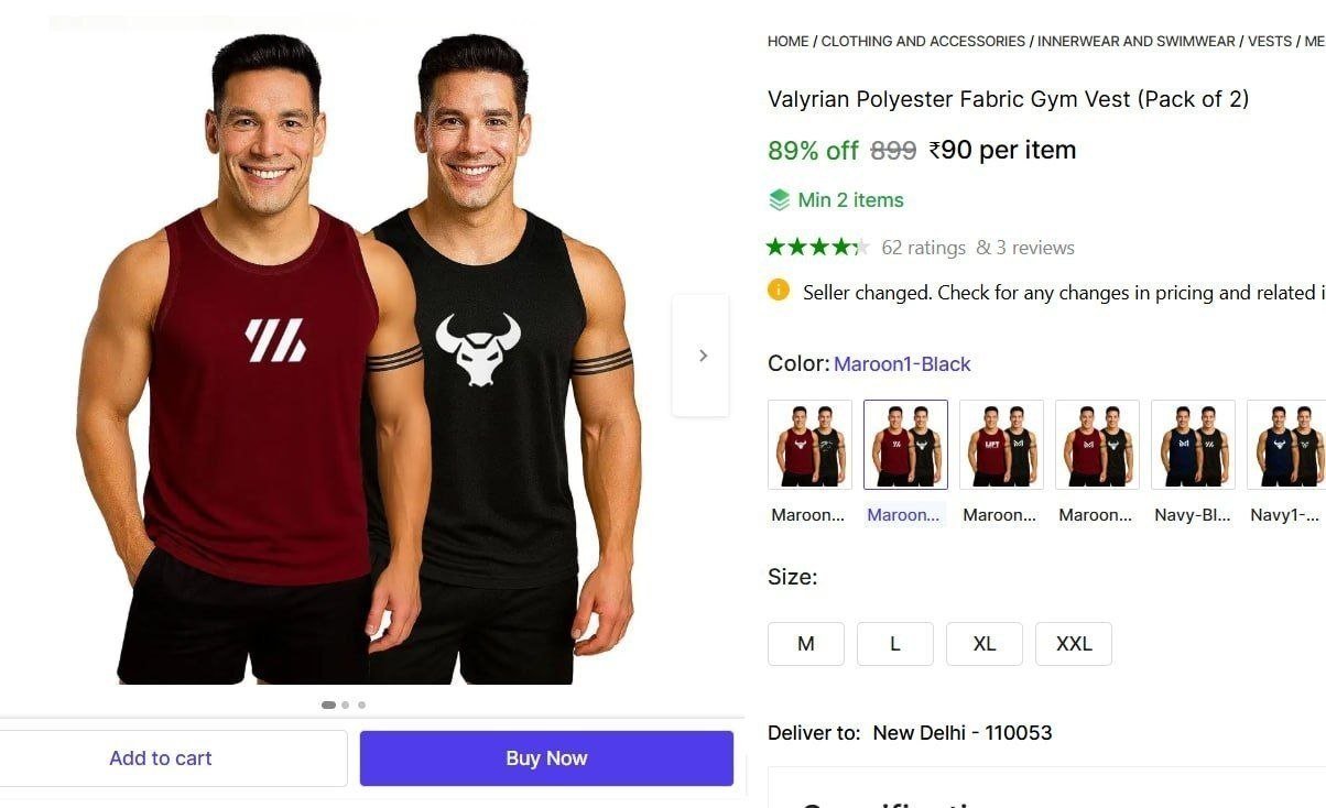 Polyester Fabric Gym Vest 90