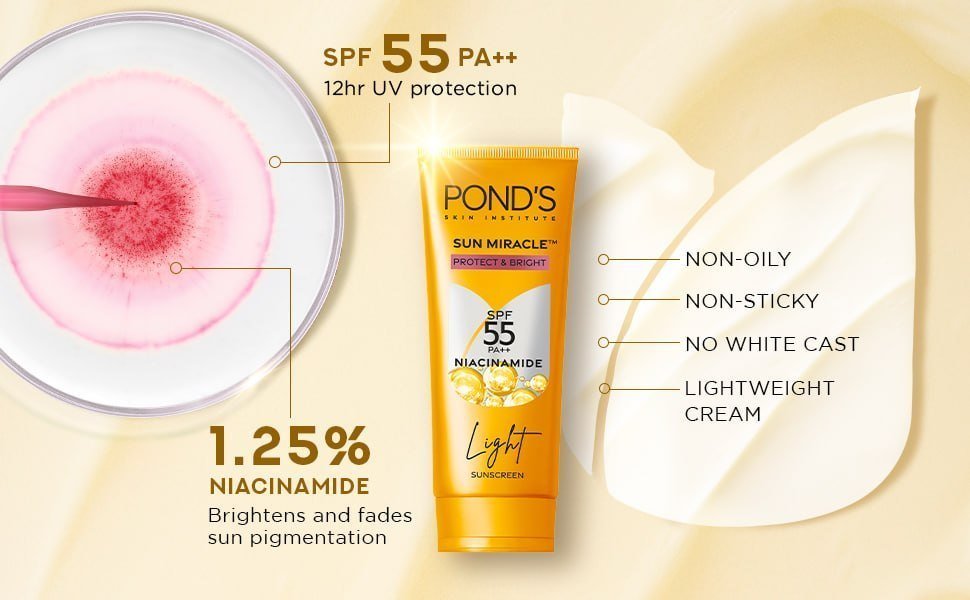 Pond Sun Miracle Spf 55 Pa Light Sunscreen 50