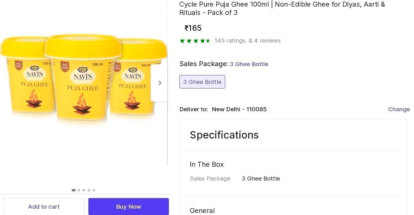 Pooja Ghee (100ml 3) At 165