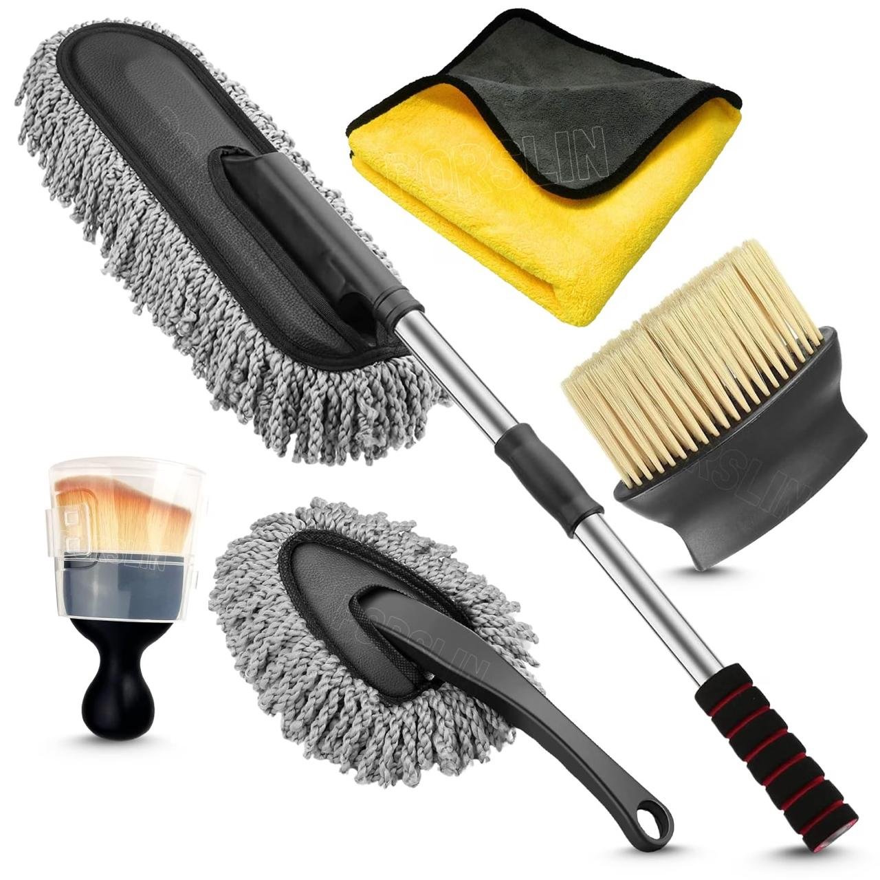 Porslin 5 Pcs Microfiber Car Duster Kit - Ext