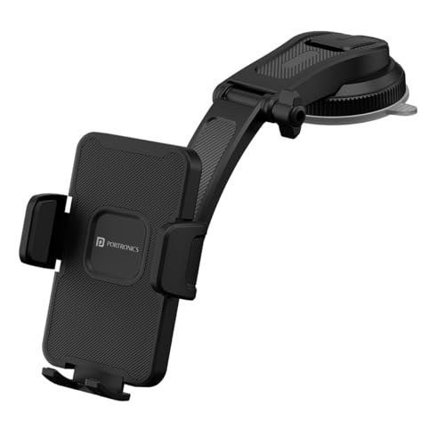 Portronics Clamp M5 Car Phone Holder Stand With Gr