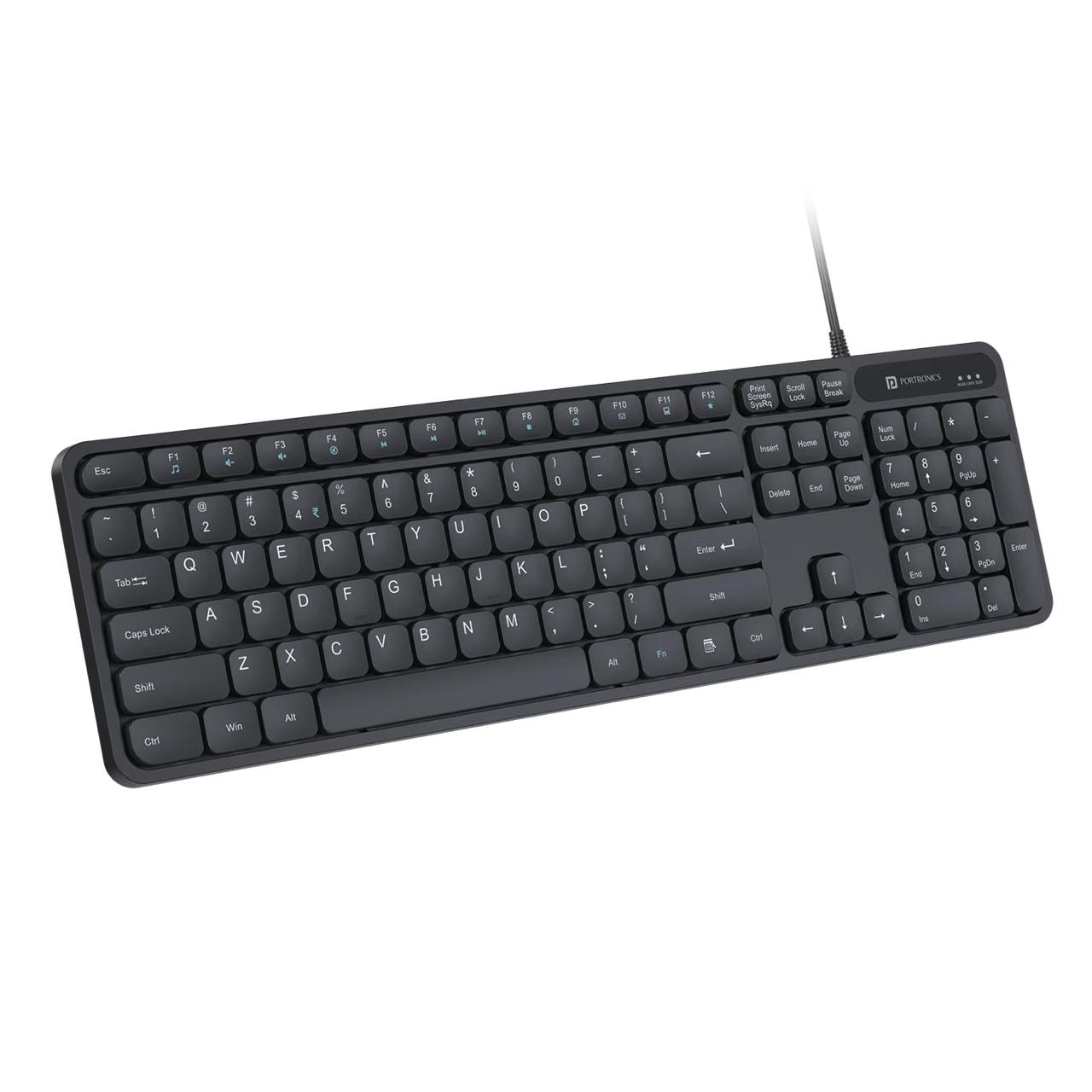 Portronics Ki-pad 3 Usb Wired Keyboard With Large Keycaps 399
