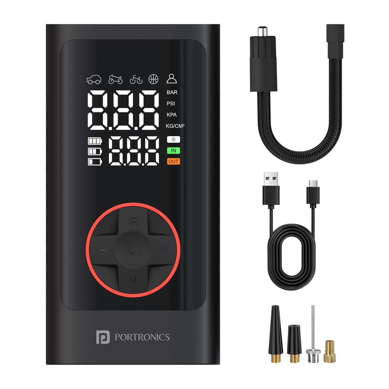 Portronics Vayu 7 0 Tyre Inflator Full-size Digita