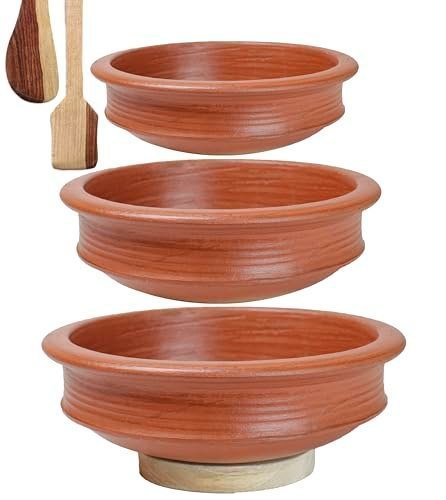 Pre-seasoned Clay Pot For Cooking Combo 1 2 3