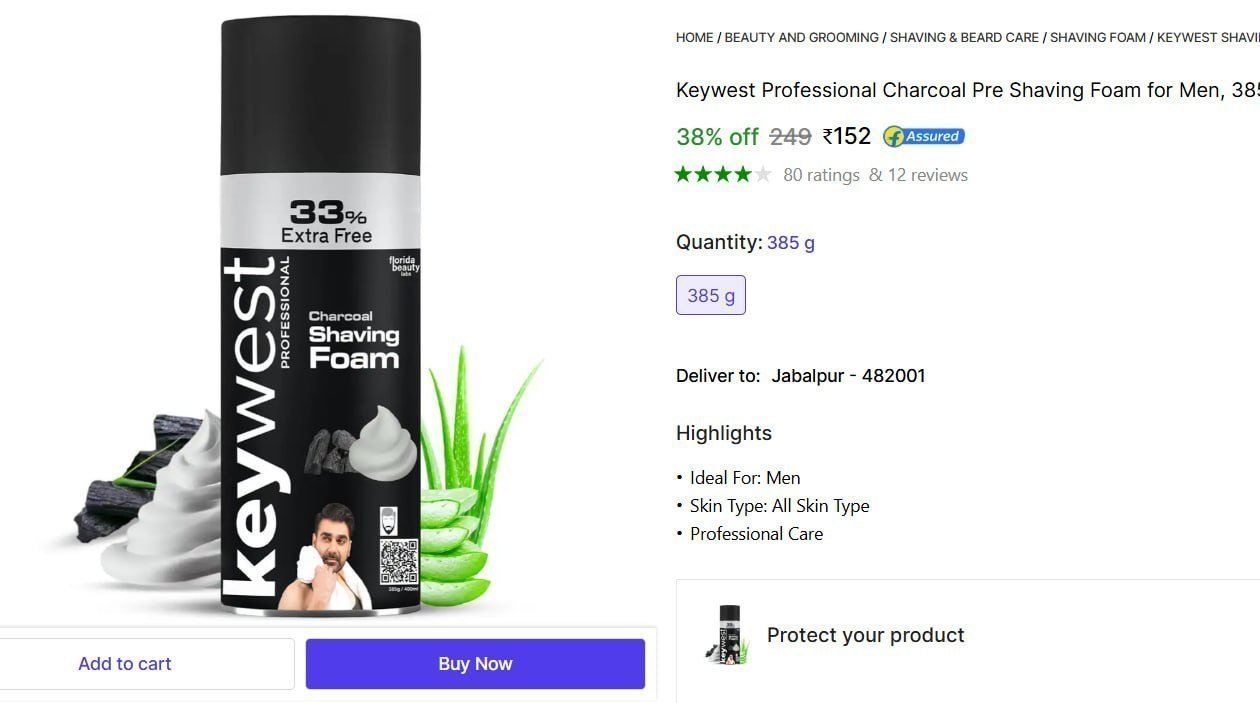 Pre Shaving Foam For Men 385gm 152