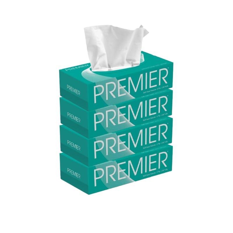 Premier 2-ply Box Face Tissue Papers 100 Pulls Per