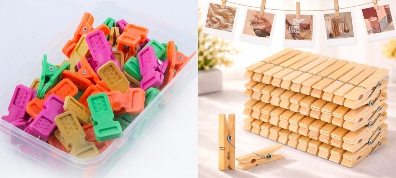 Premium Cloth Clips - 36pcs 284wooden Cloth C