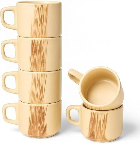 Premium Handmade Ceramic Coffee Mug Set Of 6 