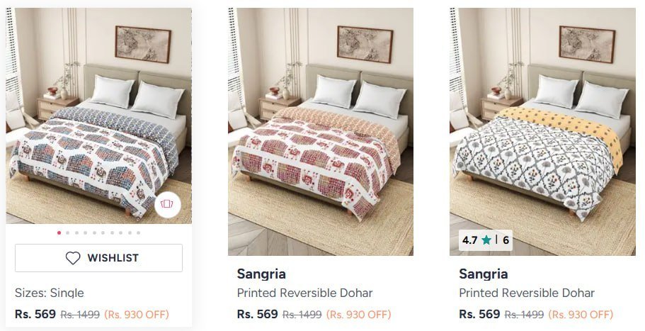 Premium Pure Cotton Blankets Quilts And Dohar