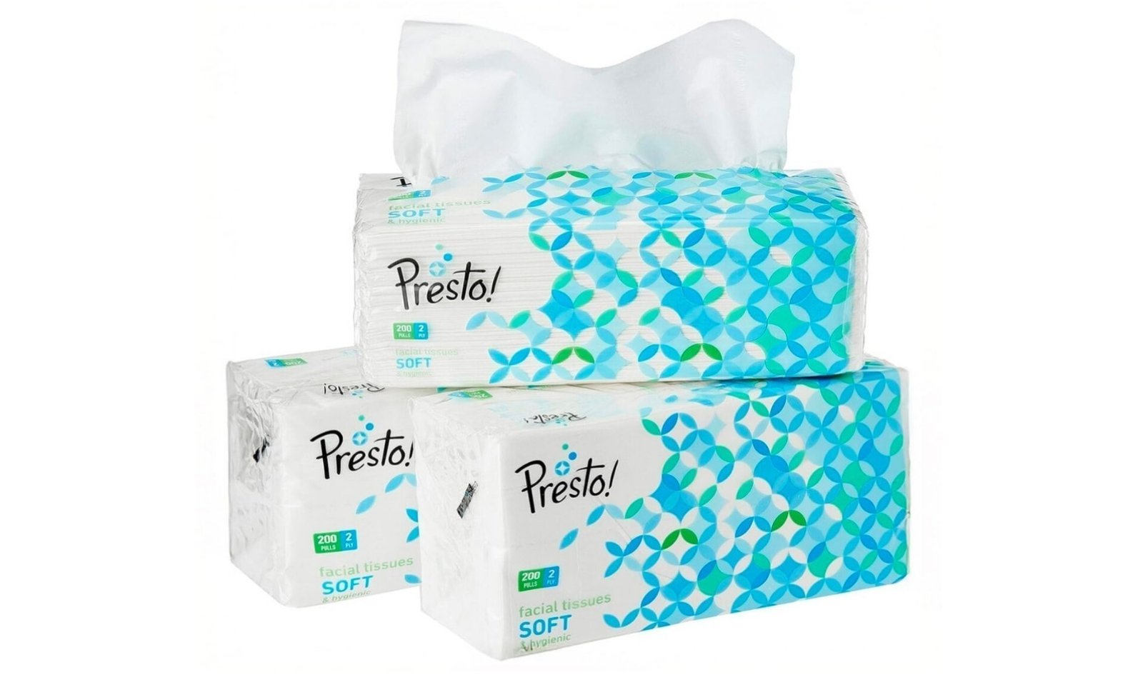 Presto 2 Ply Facial Tissue Box (600 Pulls) At 219m