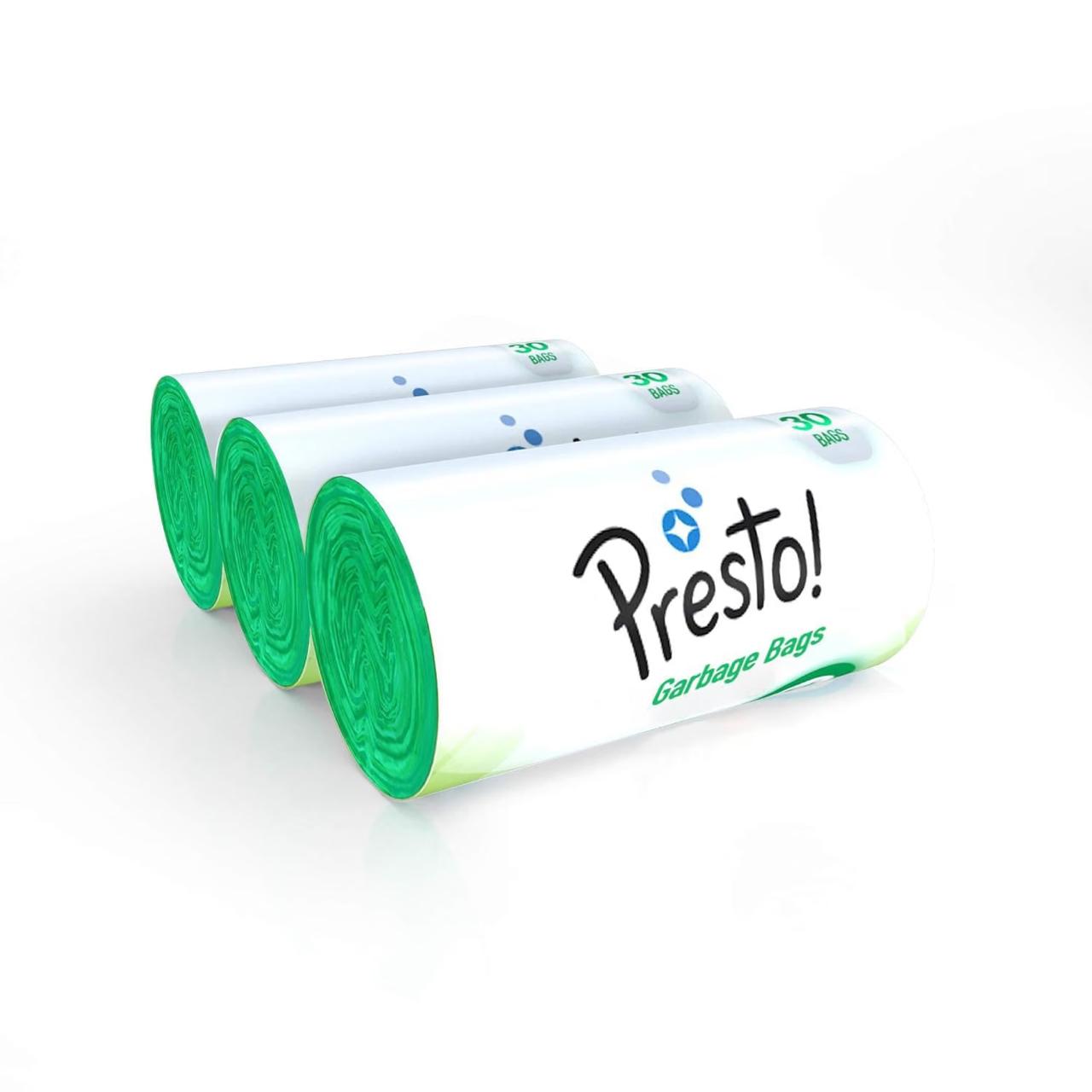 Presto Garbage Bags Medium 90 Count 30 Bags X