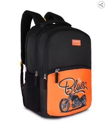 Priority Men Motorcycle Printed College Backp