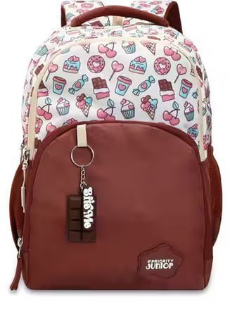 Priority Printed School Backpack With Keychai