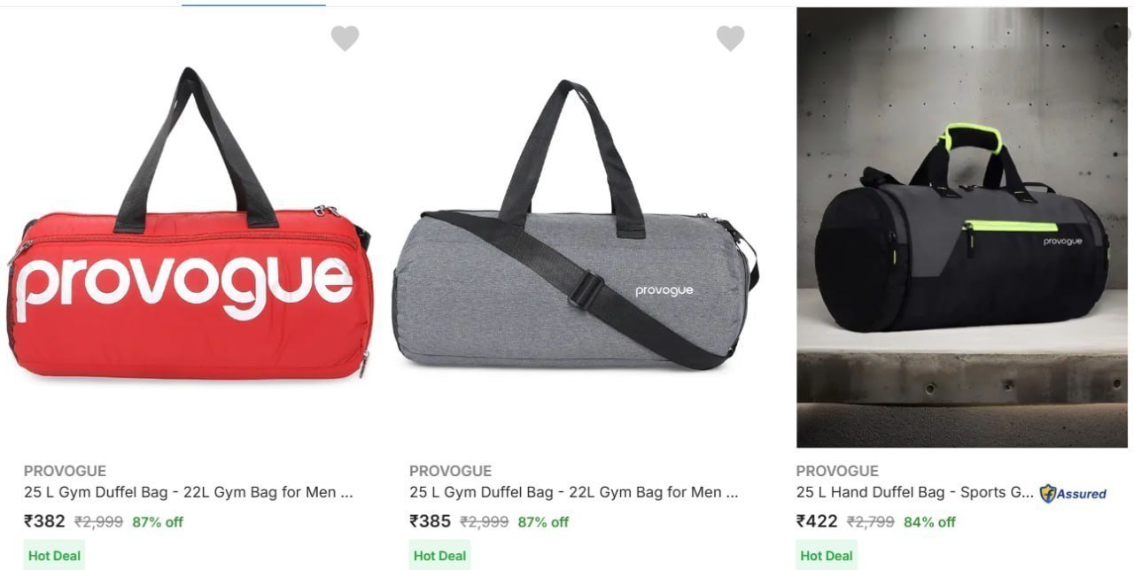 Provogue Duffle Bags Starts 382