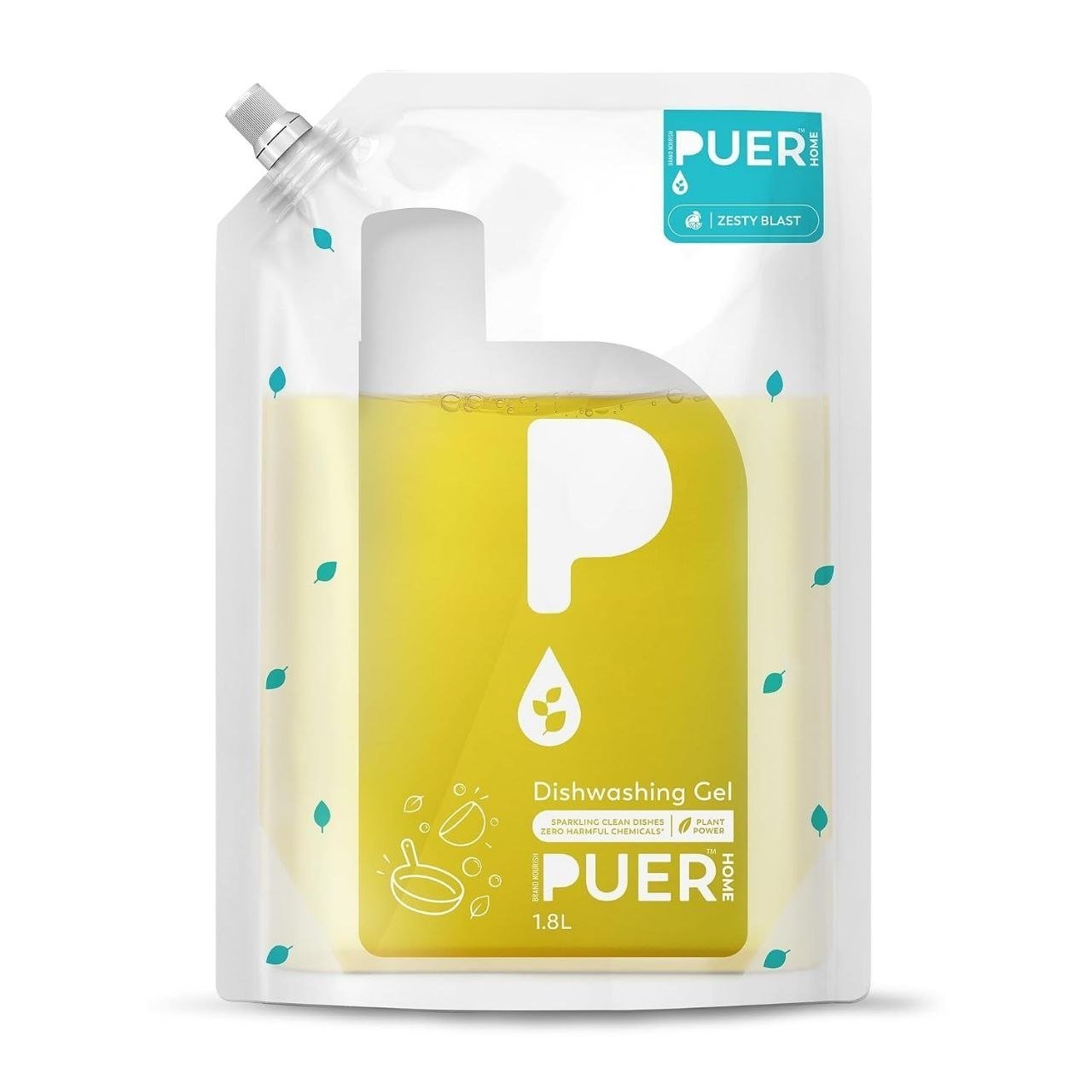 Puer Dishwashing Gel Zesty Blast 1800ml Refil