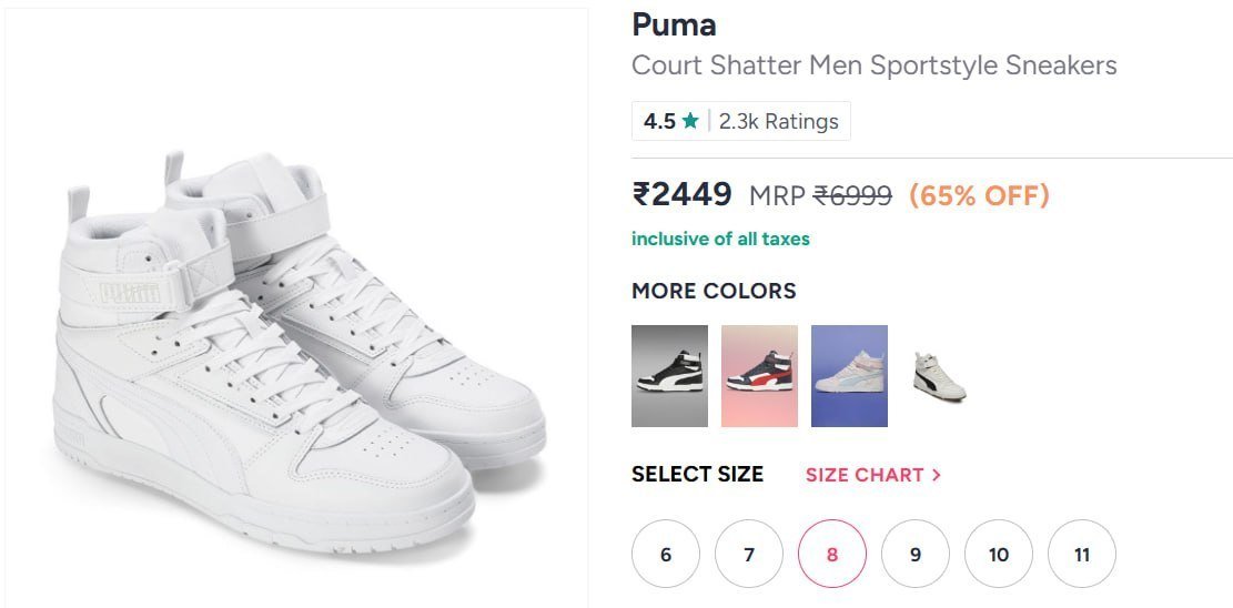 Puma Court Shatter Men Sportstyle Sneakers 2449
