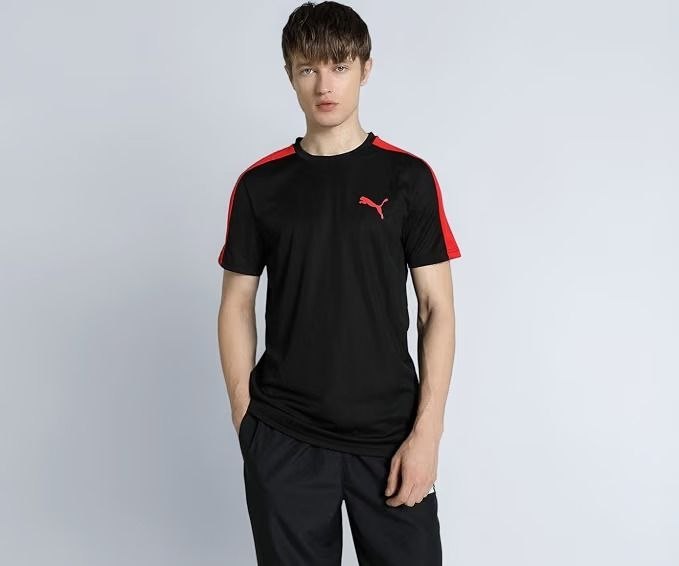 Puma Men Cotton Printed Classic Fit Tees 629