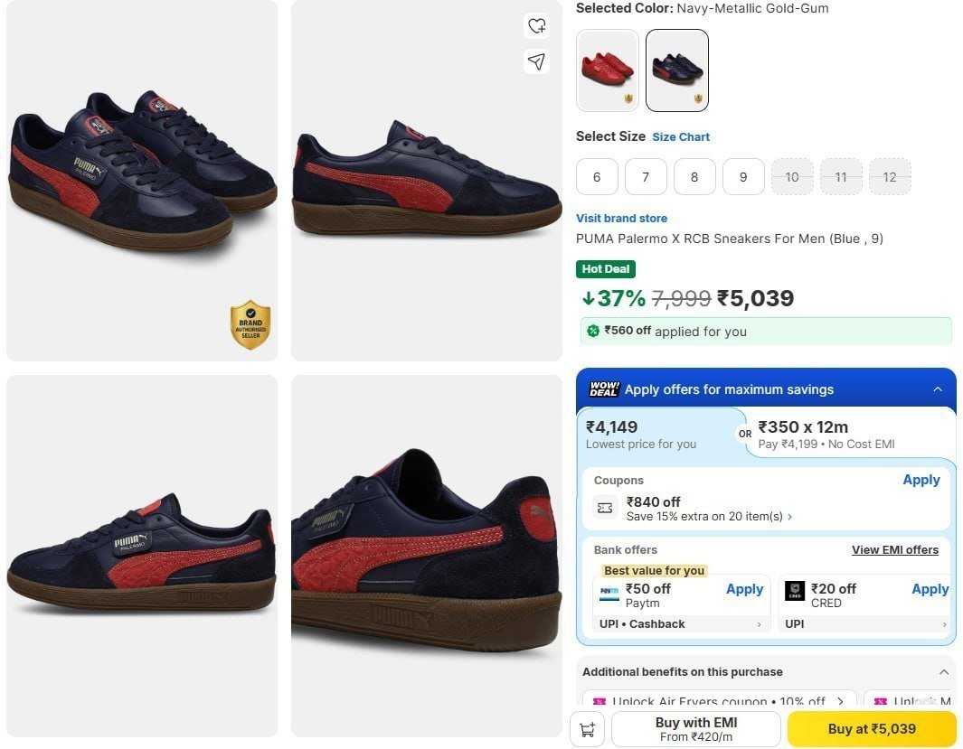 Puma Rcb Palermo Shoes 15