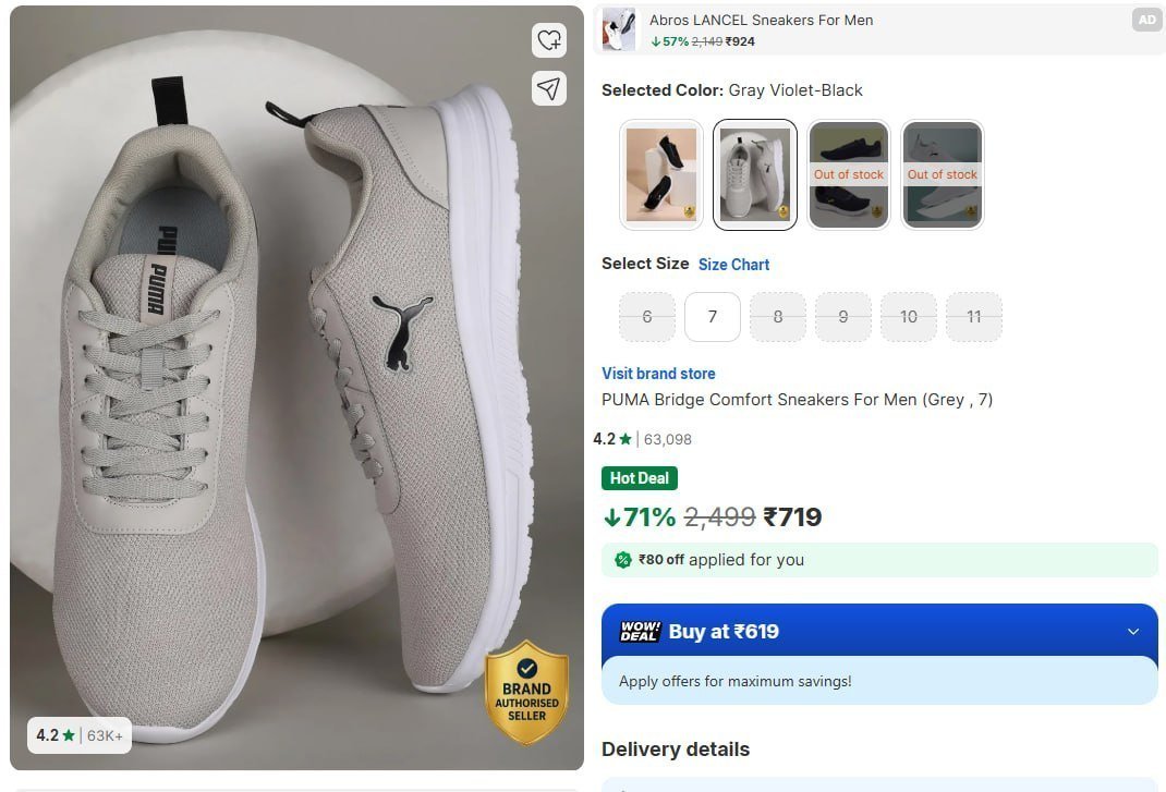 Puma Shoes Starts 719