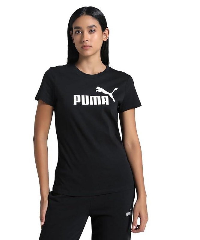 Puma Women Cotton Letter Print Regular Fit Te