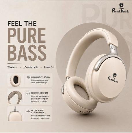 Punnkfunnk Bass Over-ear Bluetooth Wireless H