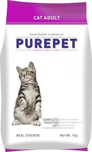 Purepet Adult Dry Cat Food 1kg Pack Real Chic