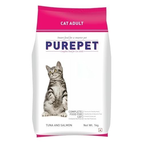 Purepet Adult Dry Cat Food 1kg Tuna Salmon Flavour