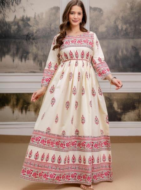 Purshottam Wala Women Printed Floral Anarkali