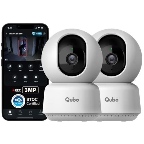 Qubo Smart 360 3mp 2k Wi-fi Security Camera 2