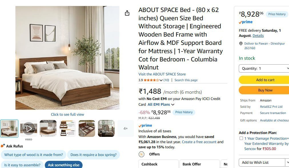 Queen Bed At 8928