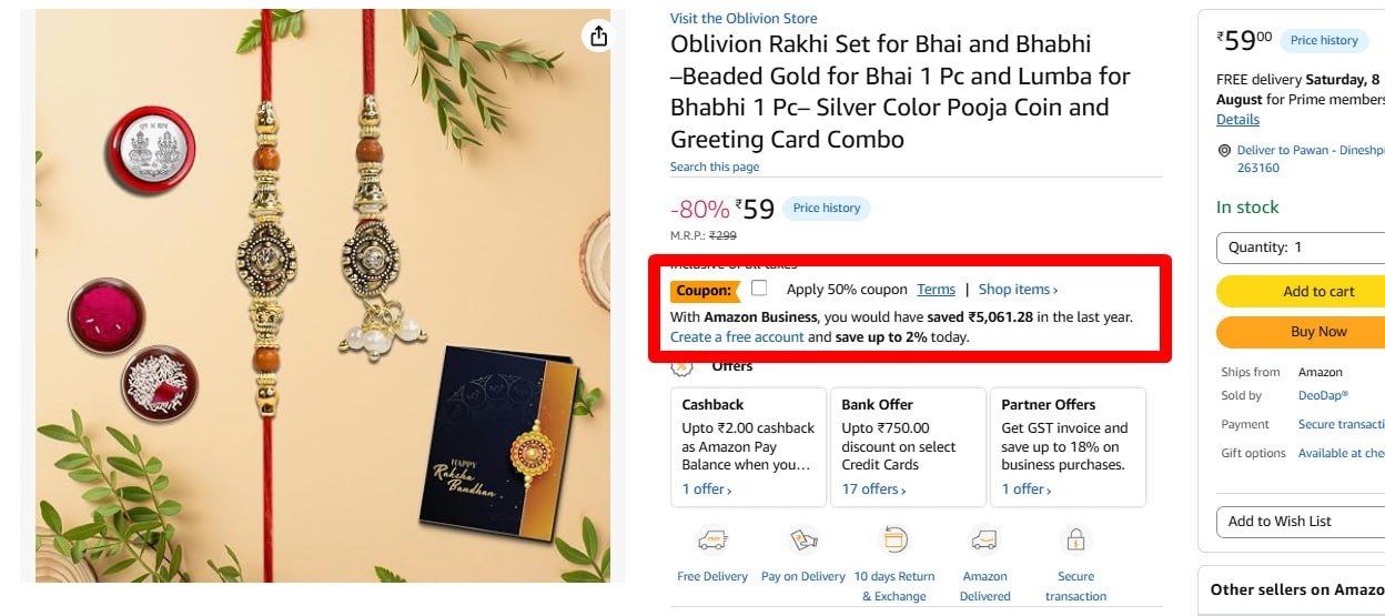 Rakhi Set For Bhai And Bhabhi 50