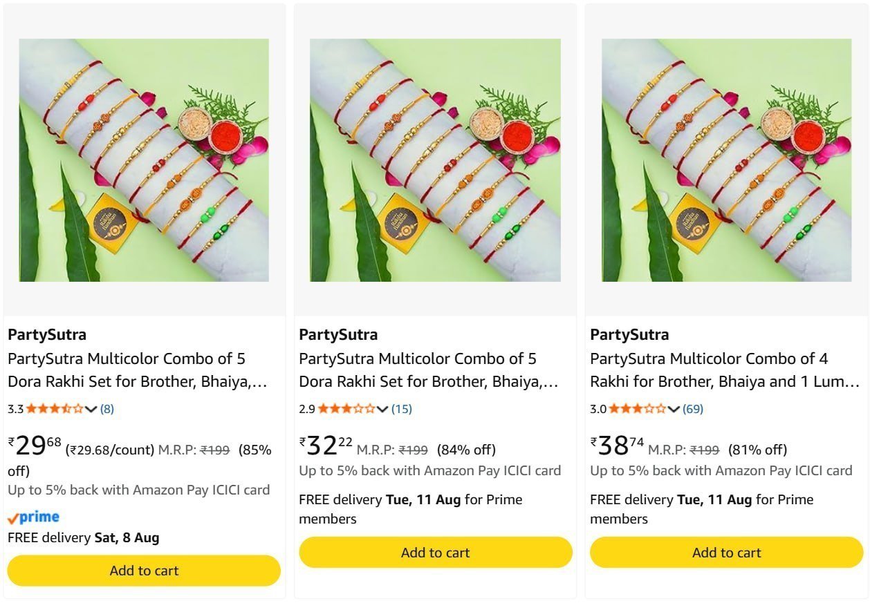Rakhi Set From 29