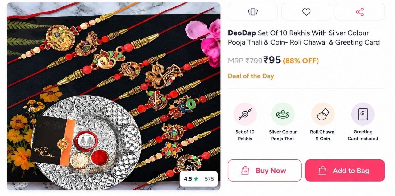 Rakhi With Pooja Thali 95