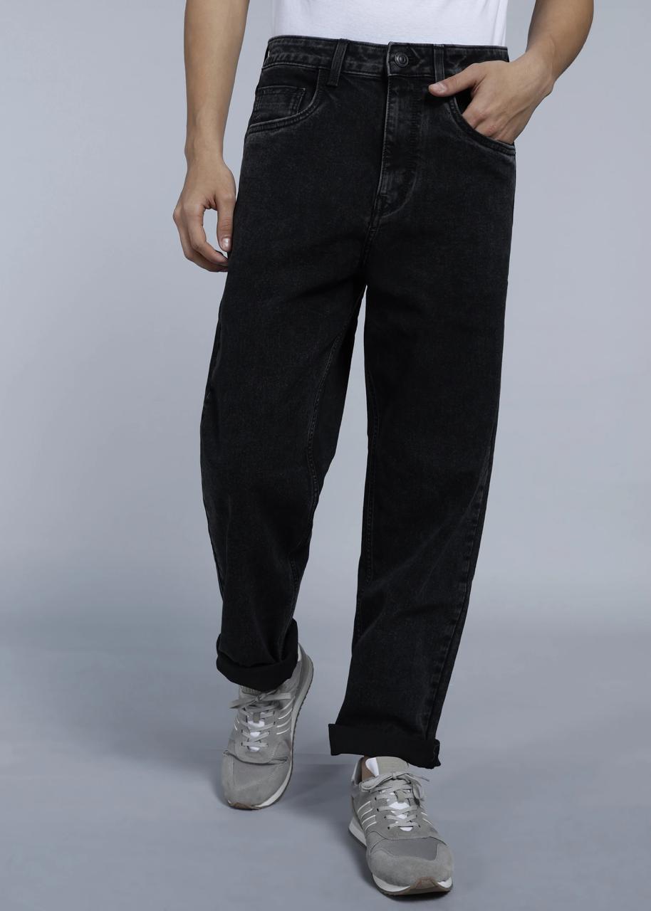 Rare Rabbit Men Relaxed Fit Mid Rise Black Je