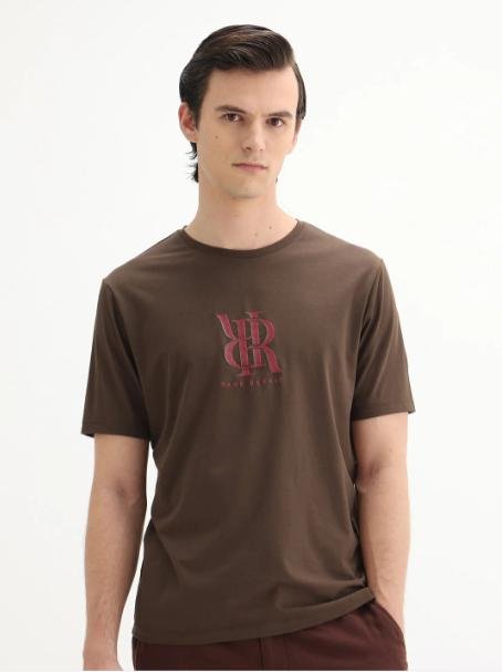 Rare Rabbit Men Solid Round Neck T-shirt 665