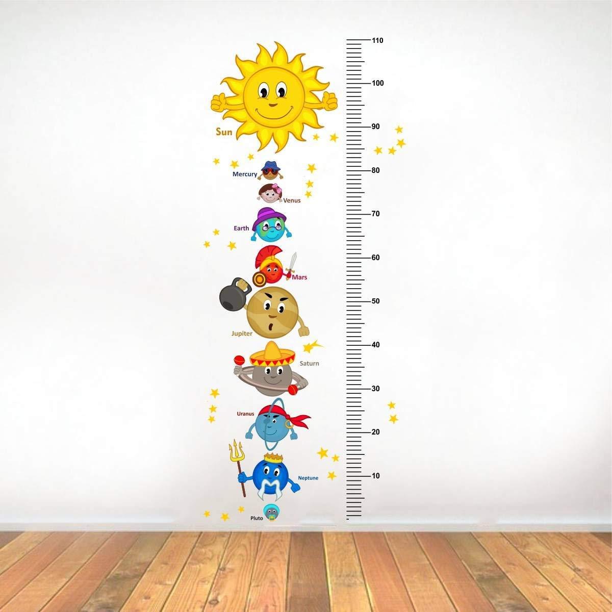 Rawpockets Decals Solar System And Height Measurements Chart For Kids 183