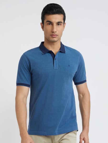 Raymond Modern Fit Pure Cotton Polo Collar T-