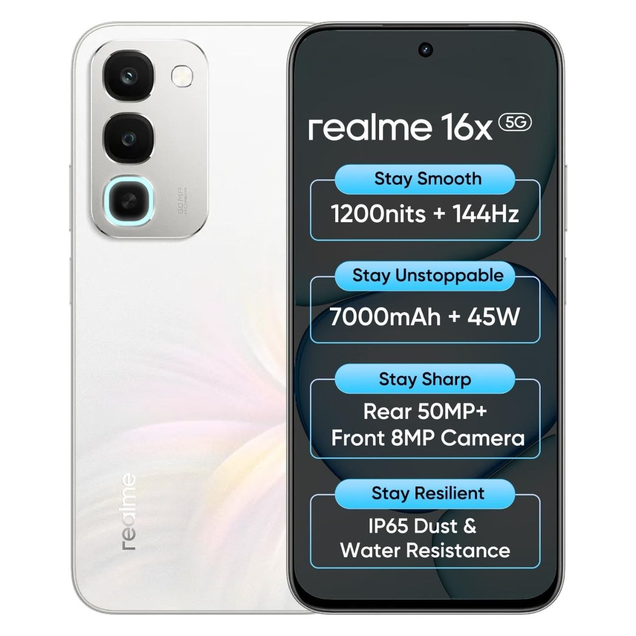Realme 16x 5g Smartphone 6 128gb White 7000ma