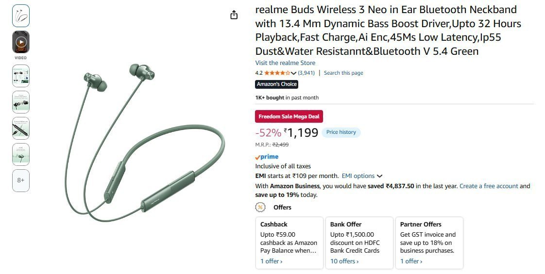 Realme Buds 3 Neo 1199
