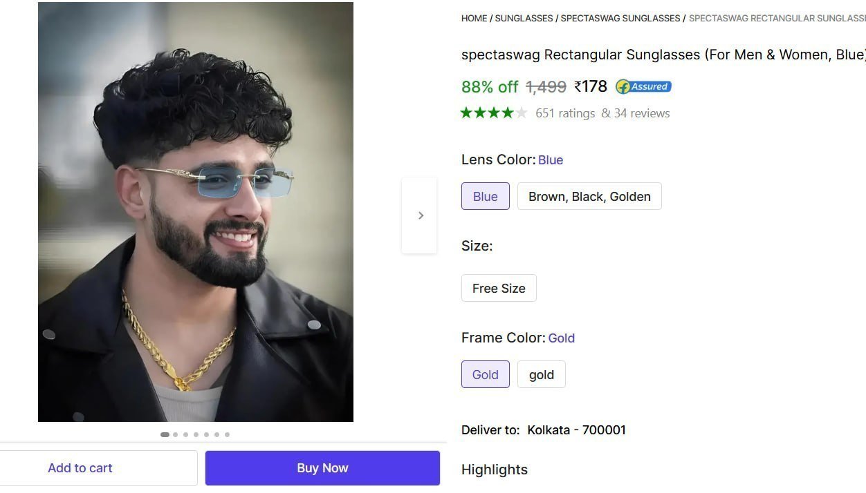 Rectangular Sunglasses 178