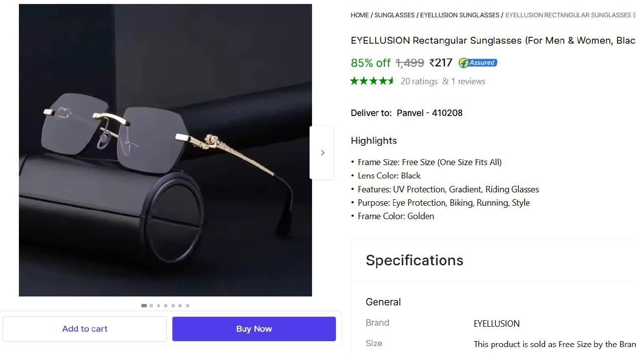 Rectangular Sunglasses 217
