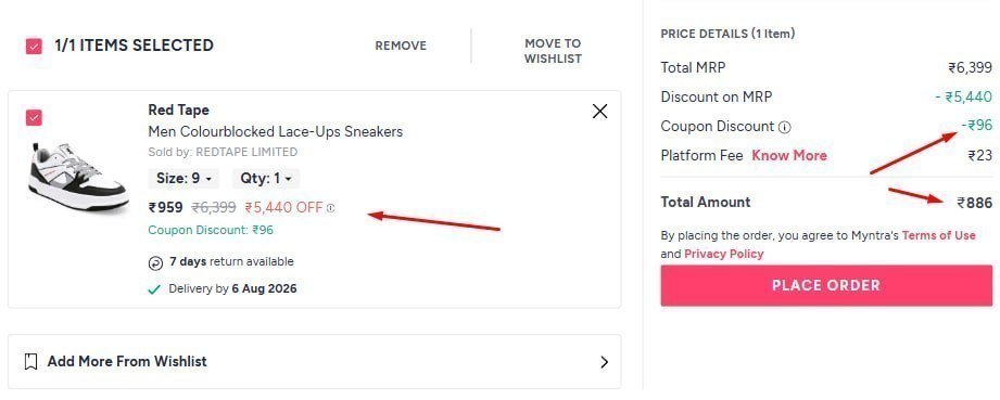 Red Tape Sneaker Ftwmegaoff864 868 888