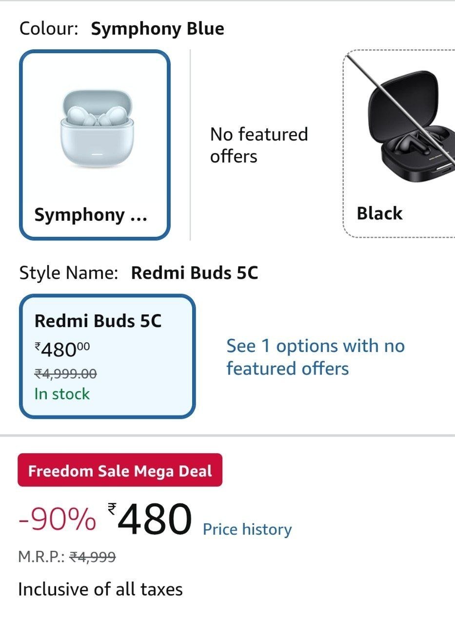 Redmi Buds 5c Bluetooth Tws In Ear Earbuds Up To 4