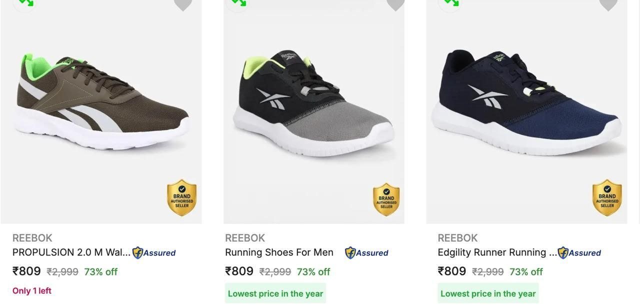 Reebook Shoes Starts 809