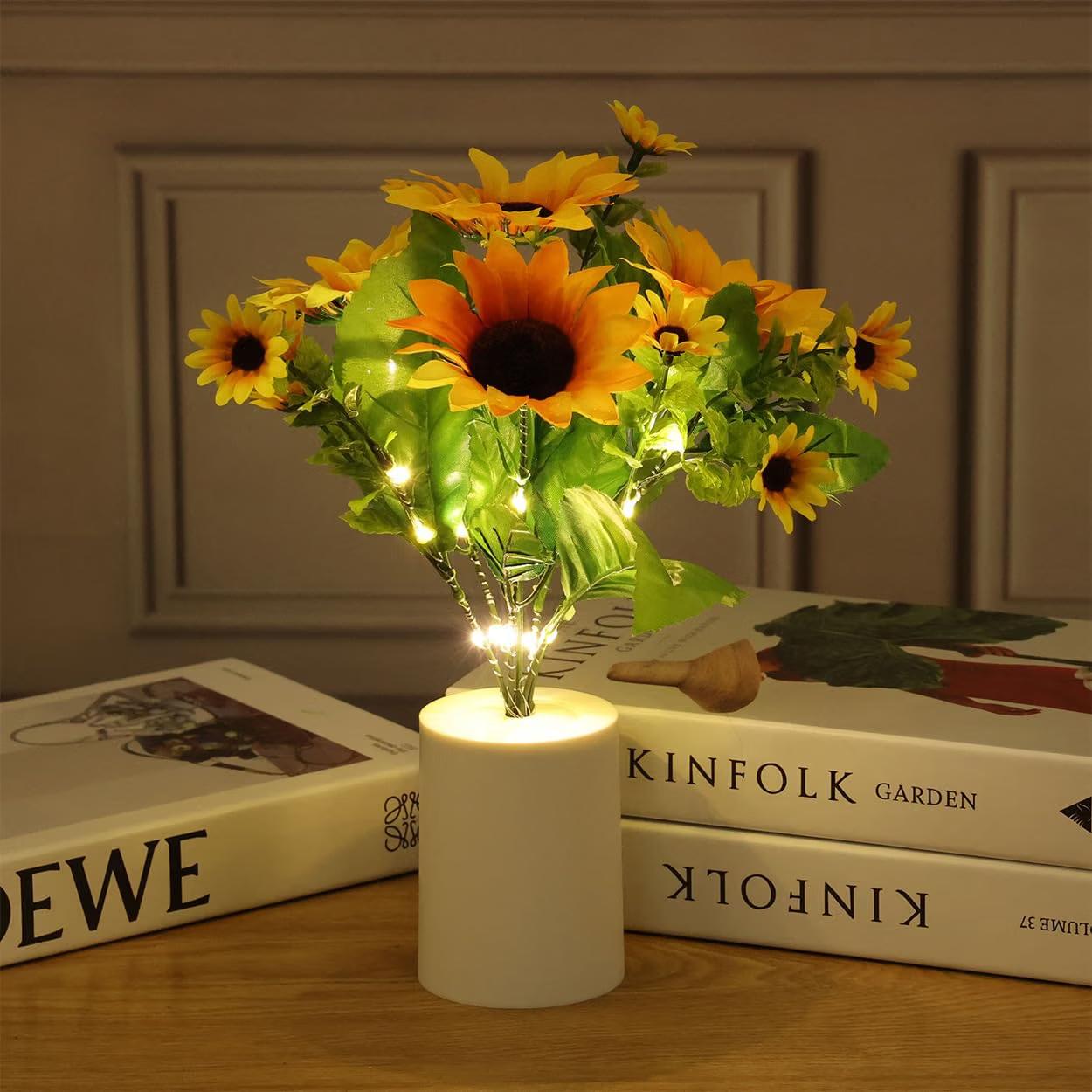 Refulgix Led Sunflower Lamp Romantic Bedside 