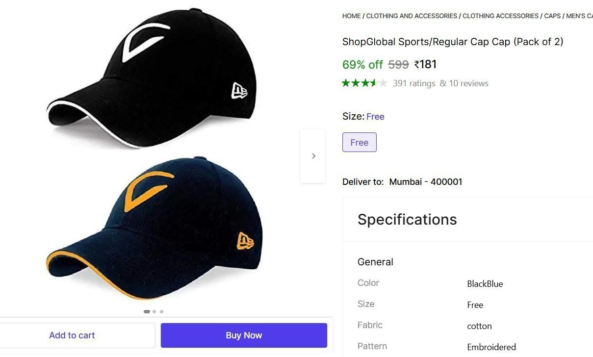 Regular Cap (pack Of 2) 181