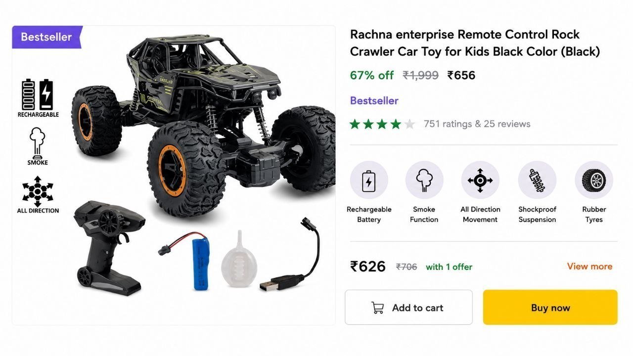 Remote Control Rock Crawler Car 656