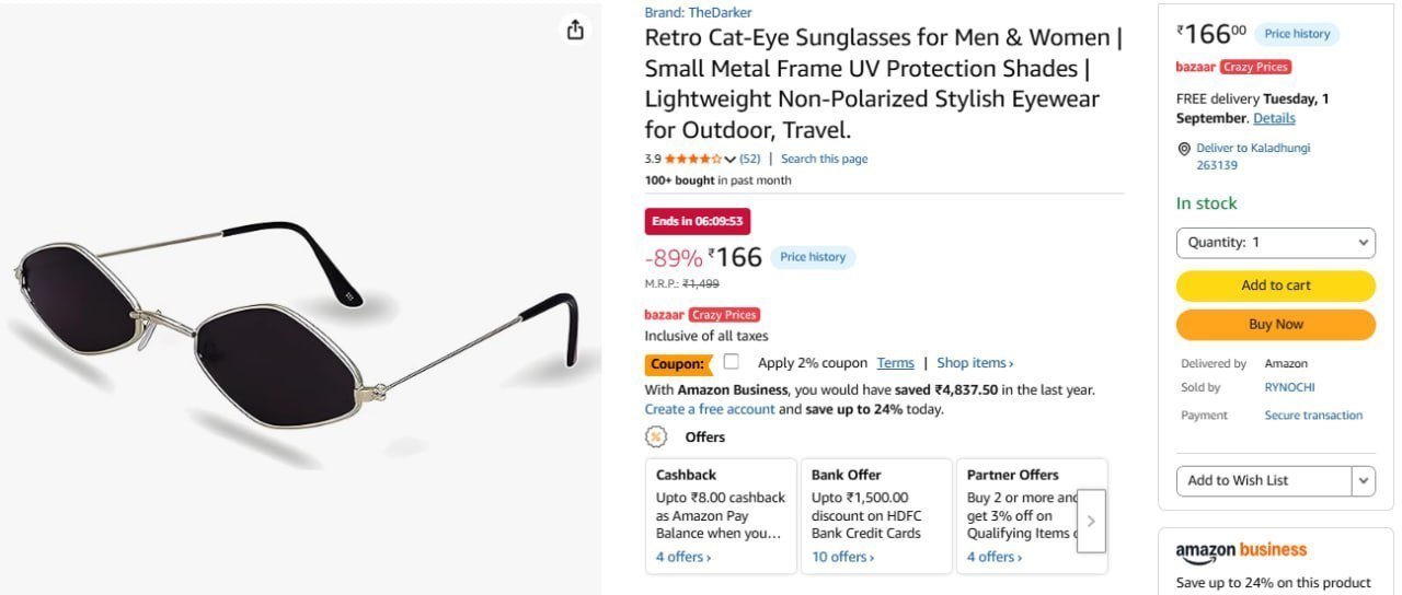 Retro Cat-eye Sunglasses 166