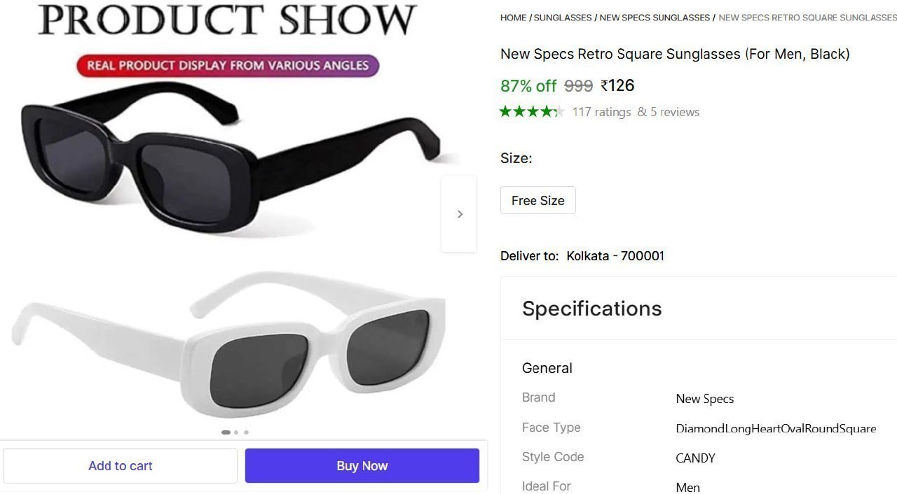 Retro Square Sunglasses 126